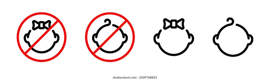 Baby vector icons. Baby symbols. Baby on board. Kids icons. Newborn symbols