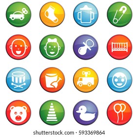 baby vector icons for user interface design