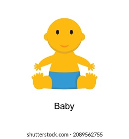 Ilustración de Baby Vector en estilo plano. Símbolo de pediatría en el archivo EPS.