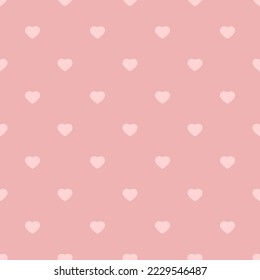 Baby vector seamless pattern with cute small hearts. Background for newborn girl. Global colors. Easy to edit