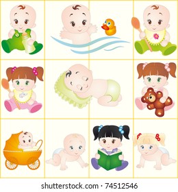 Baby. Vector set