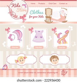 baby vintage template for web site