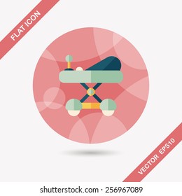 Baby walker flat icon with long shadow,eps10