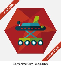Baby walker flat icon with long shadow,eps10