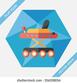 Baby walker flat icon with long shadow,eps10