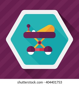 Baby walker flat icon with long shadow,eps10