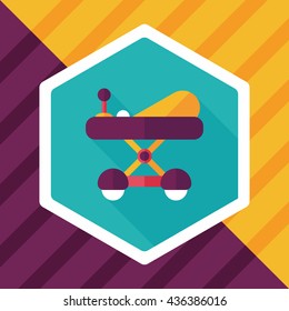 Baby walker flat icon with long shadow,eps10
