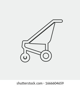 Baby walker vector icon illustration sign