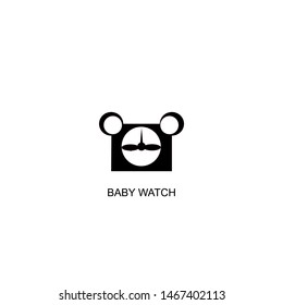 baby watch icon vector black design
