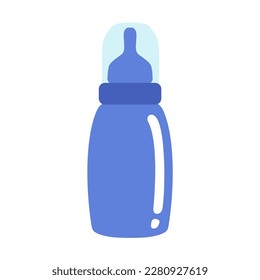 Baby water bottle vector flat color style