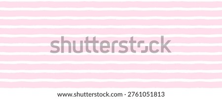 Baby watercolor stripe seamless pattern with pink horizontal stripes and soft line texture. Watercolor baby stripe pattern for nursery wallpaper or fabric