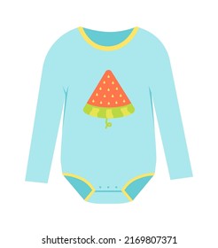 Baby watermelon romper. Vector illustration