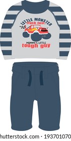baby wear design clothes CAD vector