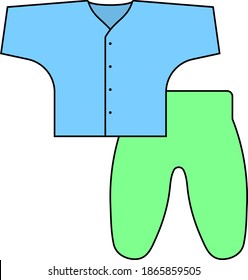 Baby Wear Icon. Editable Outline With Color Fill Design. Vector Illustration.