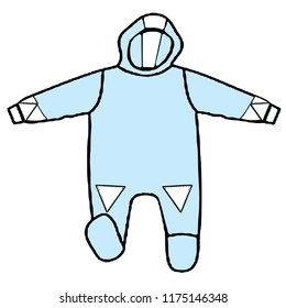 baby wear vector sketch illustration