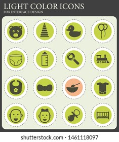 baby web icons for user interface design