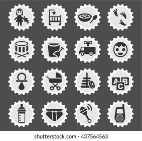 baby web icons for user interface design