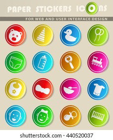 Baby Web Icons User Interface Design Stock Vector (Royalty Free