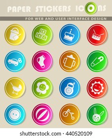 baby web icons for user interface design