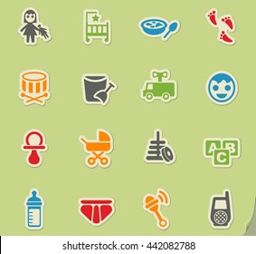 baby web icons for user interface design
