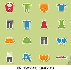baby web icons for user interface design