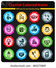 baby web icons for user interface design
