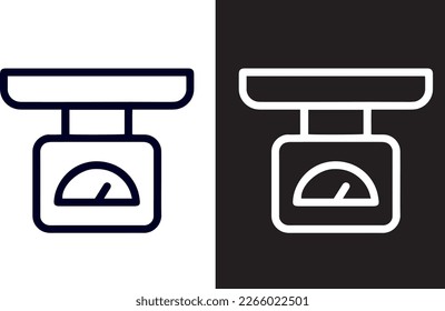 Baby Weight icon vector design black and white