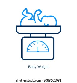 Baby Weight Or Baby Weight Measurement Icon Concept