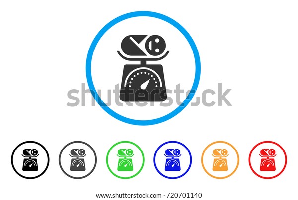 Download Baby Weight Rounded Icon Style Flat Stock Vector (Royalty ...