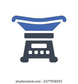 Baby weight scales Icon, Vector Graphics
