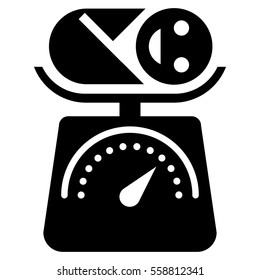 Baby Weight vector icon. Flat black symbol. Pictogram is isolated on a white background. Designed for web and software interfaces.