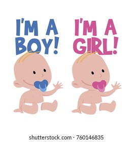 Baby welcome cards. It's a boy, it's a girl.