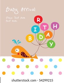 baby whale arrival tag