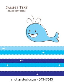 baby whale greeting