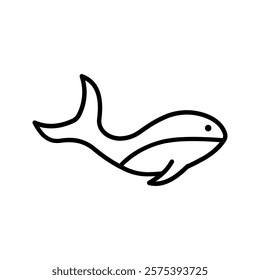 Baby whale icon color editable