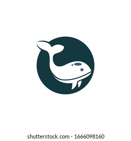 Baby whale icon logo creative vector illustration