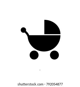 baby wheelchair vector icon  for web and graphic design