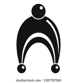Baby winter hat icon. Simple illustration of baby winter hat vector icon for web design isolated on white background