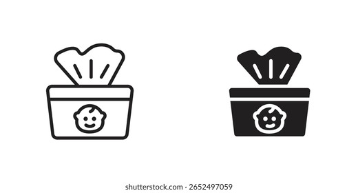 ícone de limpeza de bebê Design Illustrations. ícones da web editáveis