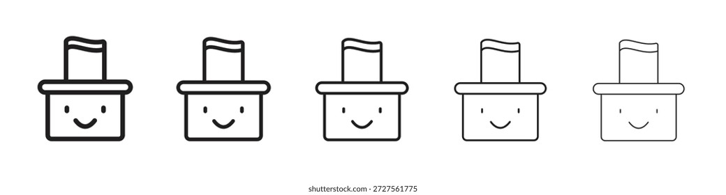 design de ícone de limpeza de bebê em estilo de traçado fino editável para trabalho gráfico