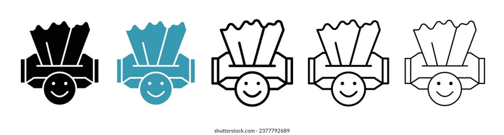 Baby wipe sign icon set. Wet tissue paper vector icon for ui designs.