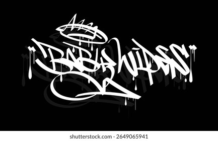 BABY WIPES graffiti tag stijl ontwerp