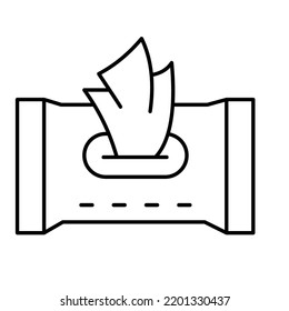 Baby wipes line Vector Icon easily modified

