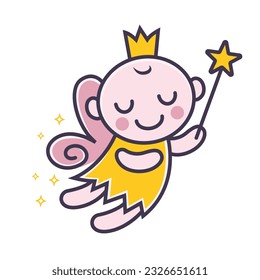 Baby Wish Cartoon Logo Mascot