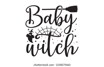 Baby witch - Graphic display alphabet. Fantasy type letters. eps 10