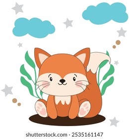 Baby Wolf Vector Illustration Image Design