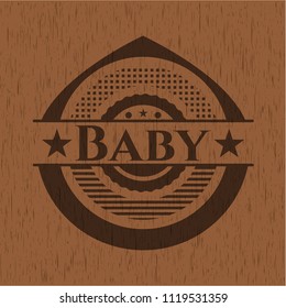 Baby wood emblem. Vintage.