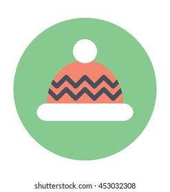 Baby Woolen Cap Colored Vector Illustration