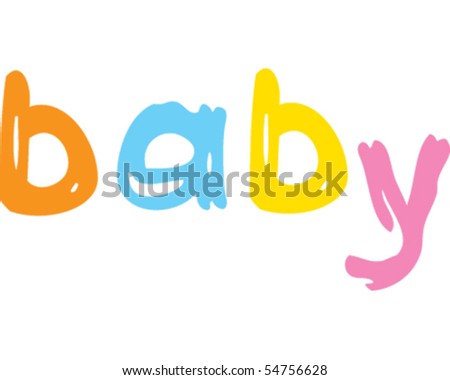 Download Baby Word Stock Vector (Royalty Free) 54756628 - Shutterstock