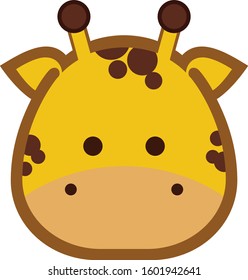 A baby yellow giraffe vector